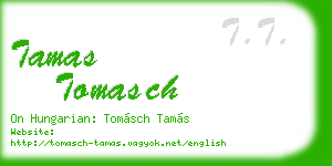 tamas tomasch business card