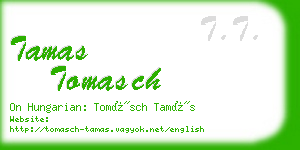 tamas tomasch business card